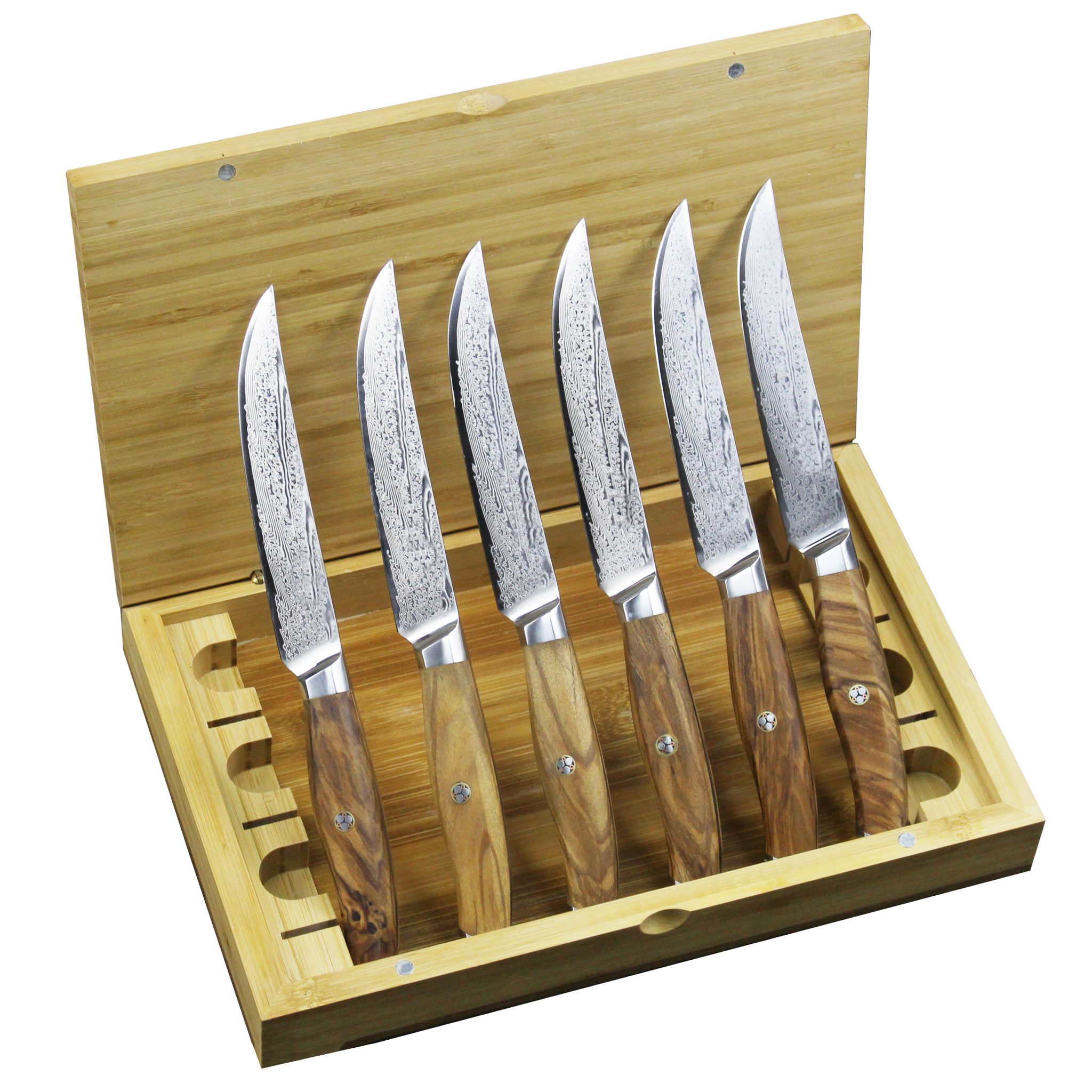 Steakmesser Set 6 teilig Damast » Meat Solution
