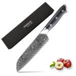 Damast Santokumesser Nietengriff