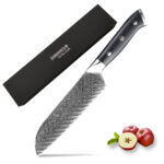 Damast Santokumesser Nietengriff