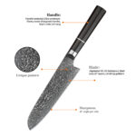 Damast Santokumesser – Bild 2