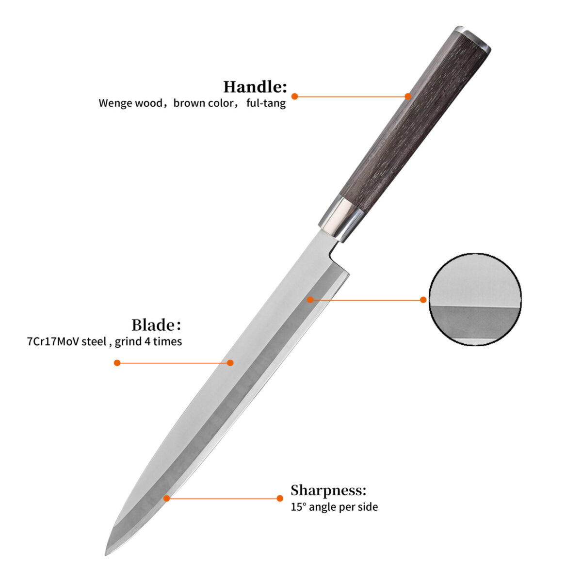 Damast Yanagiba Messer – Bild 2
