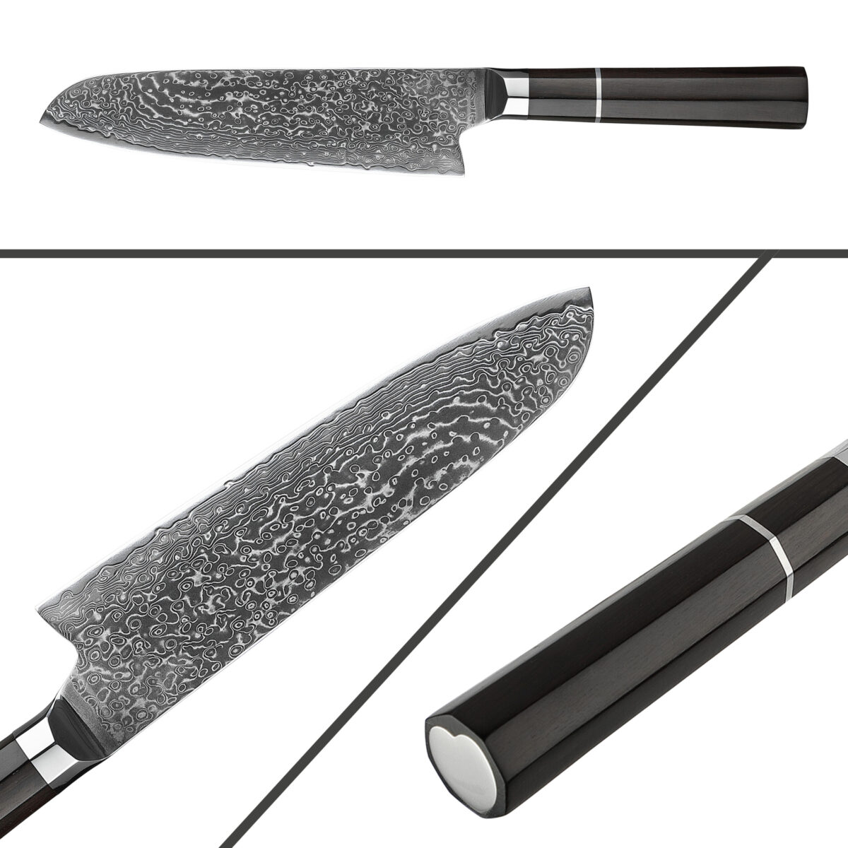 Damast Santokumesser – Bild 3