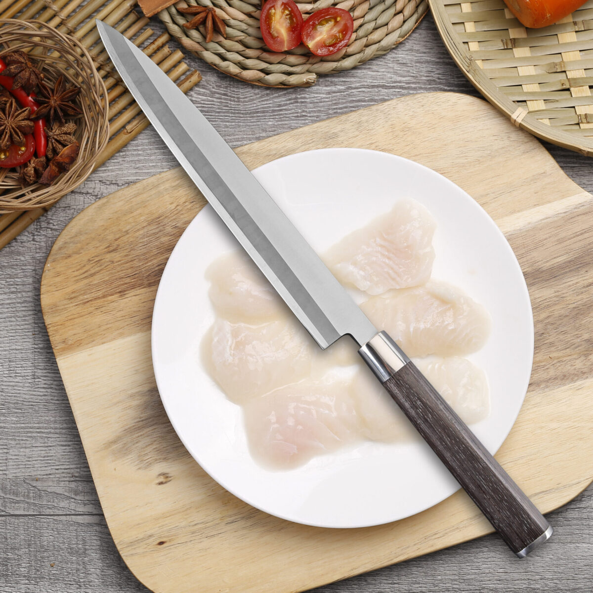 Damast Yanagiba Messer – Bild 4