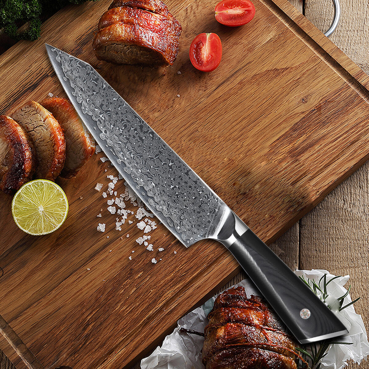 Damast Kochmesser – Bild 5