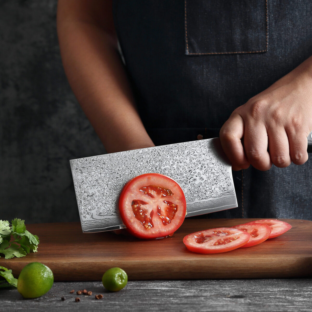 Damast Hackmesser – Bild 4