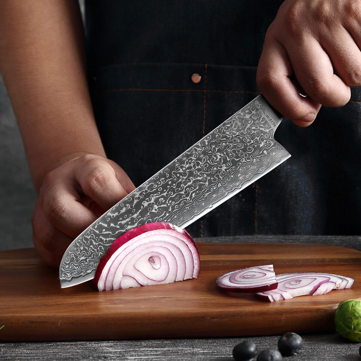 Damast Santokumesser – Bild 5