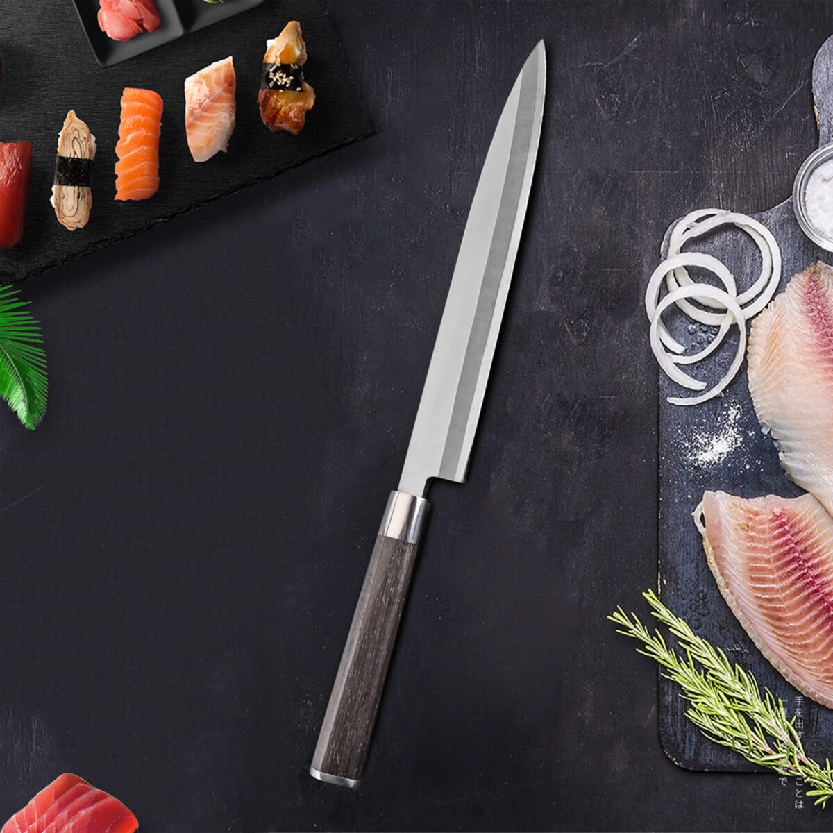 Damast Yanagiba Messer – Bild 5