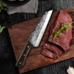 Handmade Kochmesser mit Holzgriff – Bild 4