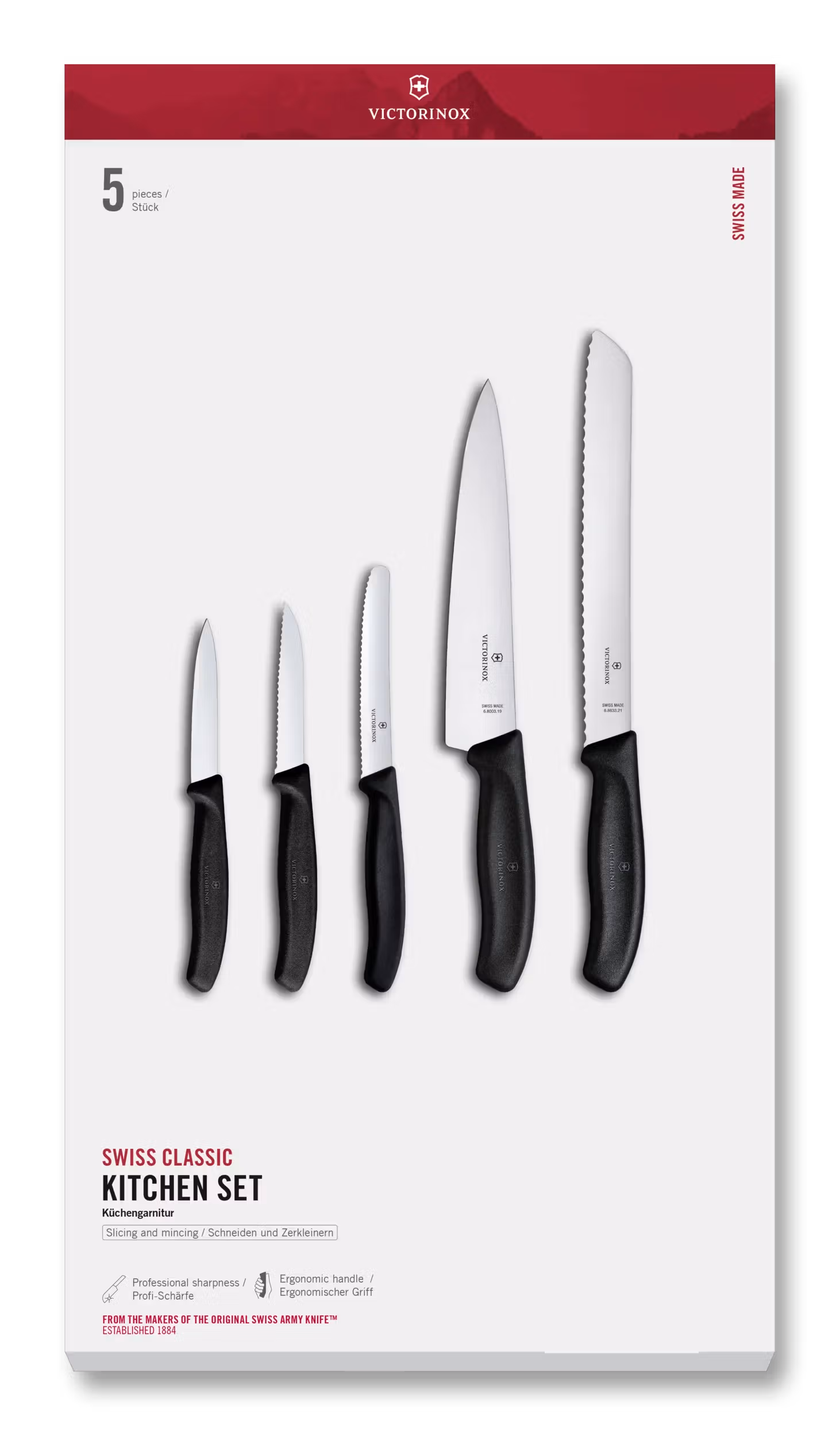 CUT_6-7133-5G_P1_MS Victorinox Swiss Classic Küchengarnitur, 5 teilig – Bild 1