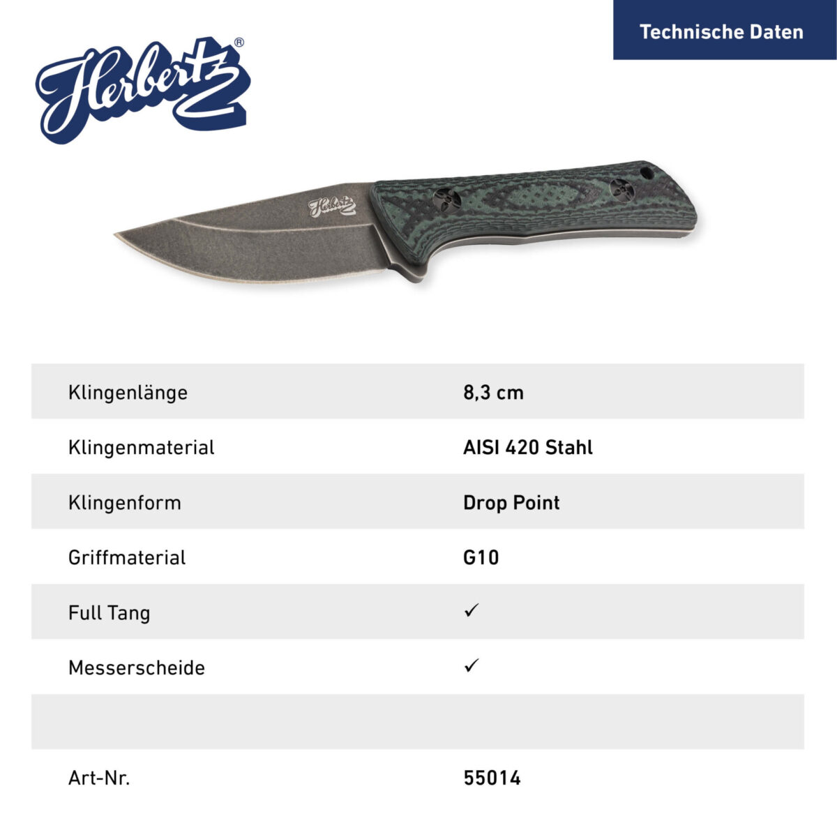 Herbertz Gürtelmesser G10 – Bild 3