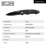 CJH Taschenmesser, Wolf, schwarz – Bild 3