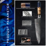 Damascus Wabengriff Messer – Bild 5